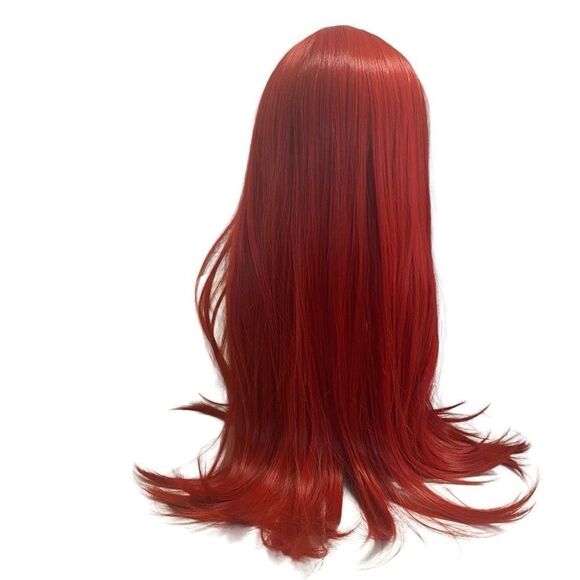 MORTICIA Women’s Long Synthetic And Human Hair Fiber Wig Red Orange - Picture 3 of 12